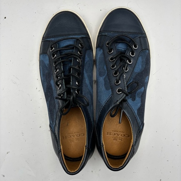 Coach Other - Coach Men's Blue Leather Sneakers Size 7.5